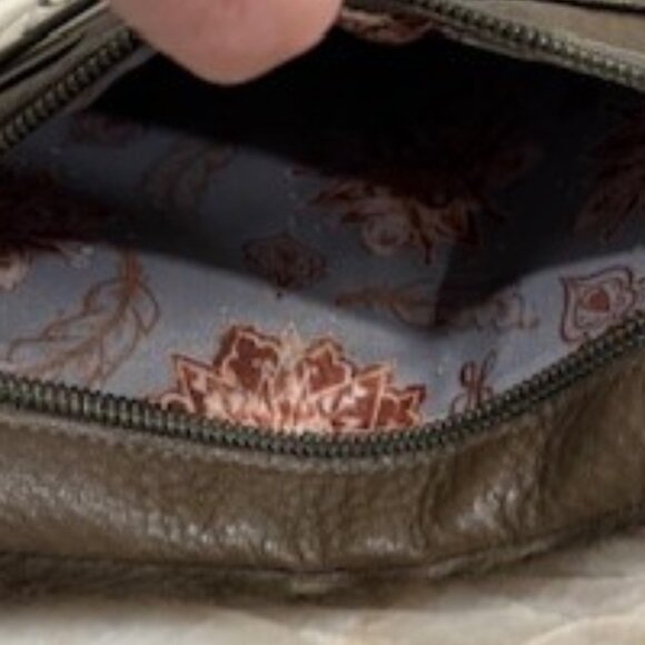 Hobo Lauren Leather & Calf Hair Clutch Wallet w/Dust Bag Brown Rare HTF - Picture 6 of 13